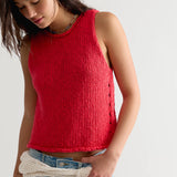 Opal Sweater Tank  By Free People - Sour Sweet Red