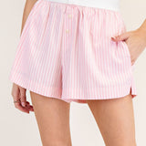 Striped Boxer Shorts by Eesome - Pink Drink / White
