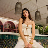 Marcella Halter Top -  Pearl