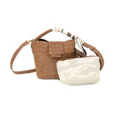 Brielle Elegant Top Handle Bag -  Brown