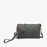 Riley Convertible Cross Body Purse, Wristlet or Clutch - Dark Olive