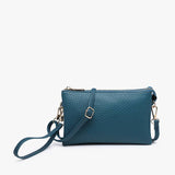Riley Convertible Cross Body Purse, Wristlet or Clutch - Peacock