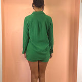 Gauze Tie Waist Shorts By Bobi - Grass Green