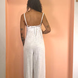 Square Neck Cami Wide Leg Jumpsuit by Bobi - White