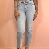 Straight Up High Rise Straight Jean by Daze - High Key