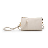 Riley Convertible Cross Body Purse, Wristlet or Clutch - Ivory