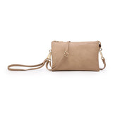 Riley Convertible Cross Body Purse, Wristlet or Clutch -  Latte
