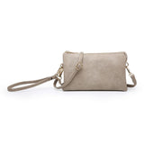 Riley Convertible Cross Body Purse, Wristlet or Clutch -  Light Stone