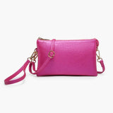 Riley Convertible Cross Body Purse, Wristlet or Clutch - Rubelite