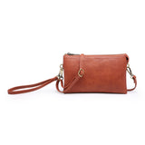 Riley Convertible Cross Body Purse, Wristlet or Clutch -  Rust