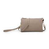 Riley Convertible Cross Body Purse, Wristlet or Clutch -  Warm Grey