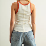 Ringer Tank Top - Sunkist Orange