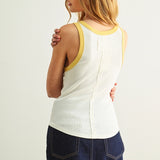 Ringer Tank Top - Butter Yellow