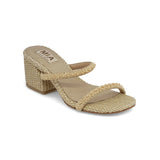 Sabella - Double Strap Beaded Short Heel by MIA