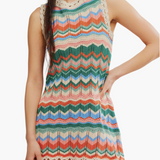 Sandy Mae Crochet Mini Dress by Free People - Rainbow Crochet