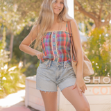 Plaid Cami Tank Top by Wishlist - Multi