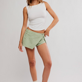 Georgie Gingham Micro Skort by Free People - Green