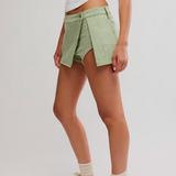 Georgie Gingham Micro Skort by Free People - Green
