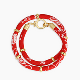 Bandana Wrap Bracelet - Red  - By Gorjana