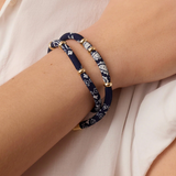 Bandana Wrap Bracelet - Navy  - By Gorjana