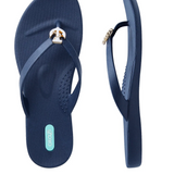 Anna Maria Sandal With Anchor - Sapphire Navy Blue by Oka B