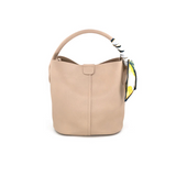 Medium Tote w/ Scarf Wrapped Handle - Beige