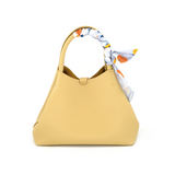 Medium East West Tote With Scarf Wrapped Handle - Yellow