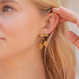 Cheri Cherry - Brass Dangle Earrings by Ink & Alloy