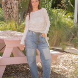 Moxie Low Slung Pull-On Jeans by Free People - Truest Blue