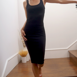 Ribbed Midi Dress  by NikiBiki - Black