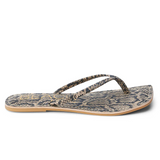 Black Lizard Sandals w/ Raw Edge - Bungalow
