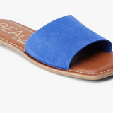 Periwinkle Suede Slide Sandals - Bali - By Matisse
