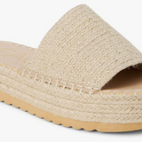 Braided Straw Flatform Straw Slide Sandals - Del Mar