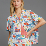 Hawaii Postcards Camp Shirt