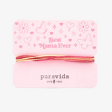Pura Vida Bracelets - Gifting  Bracelet On Card -  Best Mama Ever
