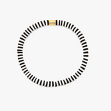 Pura Vida Bracelets - Seascape Vinyl Stretch Bracelet -  OBSI - Black White Stripe