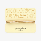 Pura Vida Bracelets - Gifting  Bracelet On Card -  Feel Better Soon