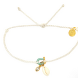 Pura Vida -  Bonne Chance Cowrie Gold Charm Bracelet