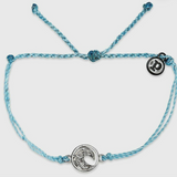 Pura Vida -  Swell Charm Bracelet -  Crystal Blue Silver