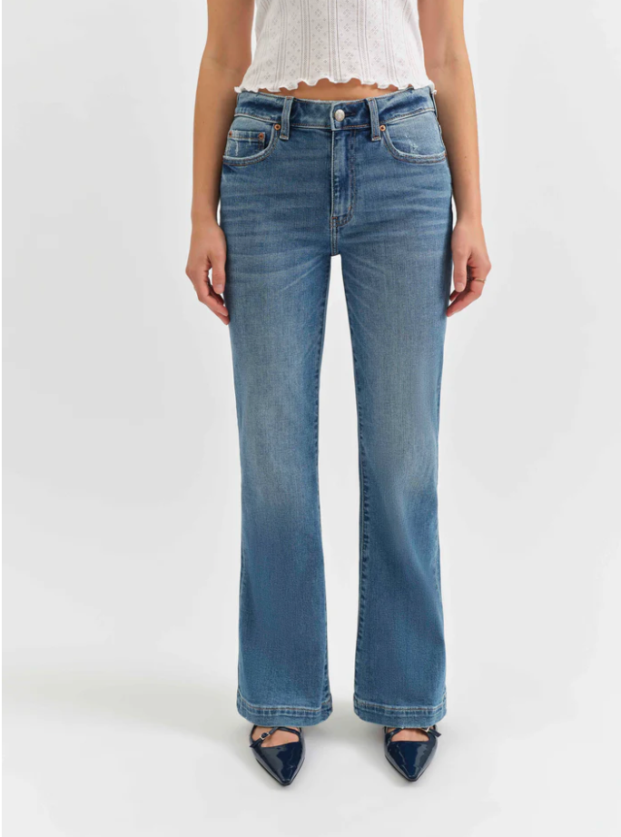 Heartbreaker Mid Rise Flare Jean by Daze - Text Me