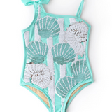 Mint Shells Flip Sequin One Piece Swimsuit