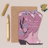 Cowboy Boots Birthday Greeting Card by Sister Paper Co.