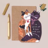 Nine Lives Cats Anniversary Card Greeting Card by Sister Paper Co.