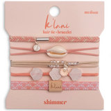 Mixed 5 Pack Hair Ties - Shimmer - K'lani Hairties