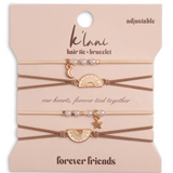 Mixed 4 Pack Hair Ties - Forever Friends - K'lani Hairties