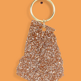 Gold Glitter State Keychain - Georgia