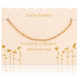 Charm Garden Gold Chain - Lucky Feather