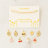 Charm Garden Gold Bracelet - Lucky Feather