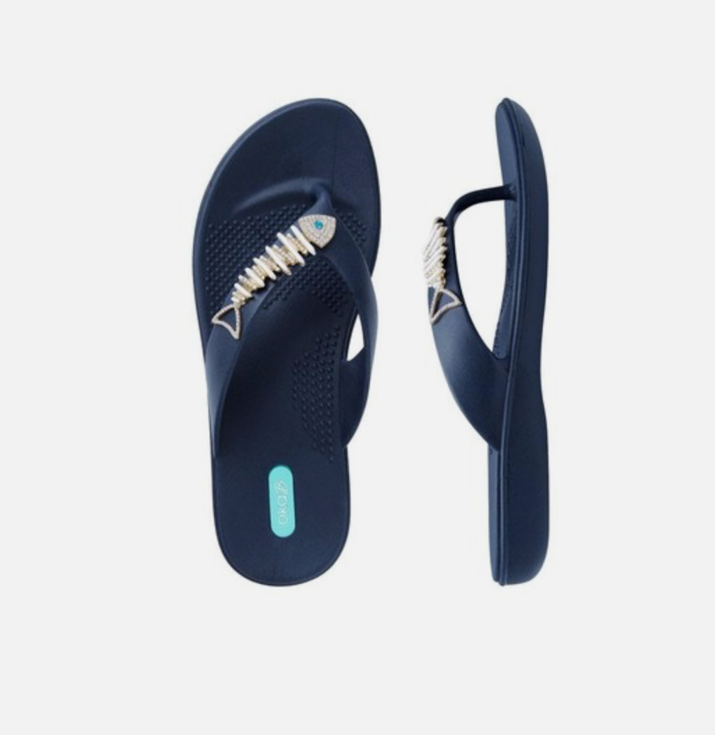 Ursula Sandal w/ Fish - Signature Blue by Oka B