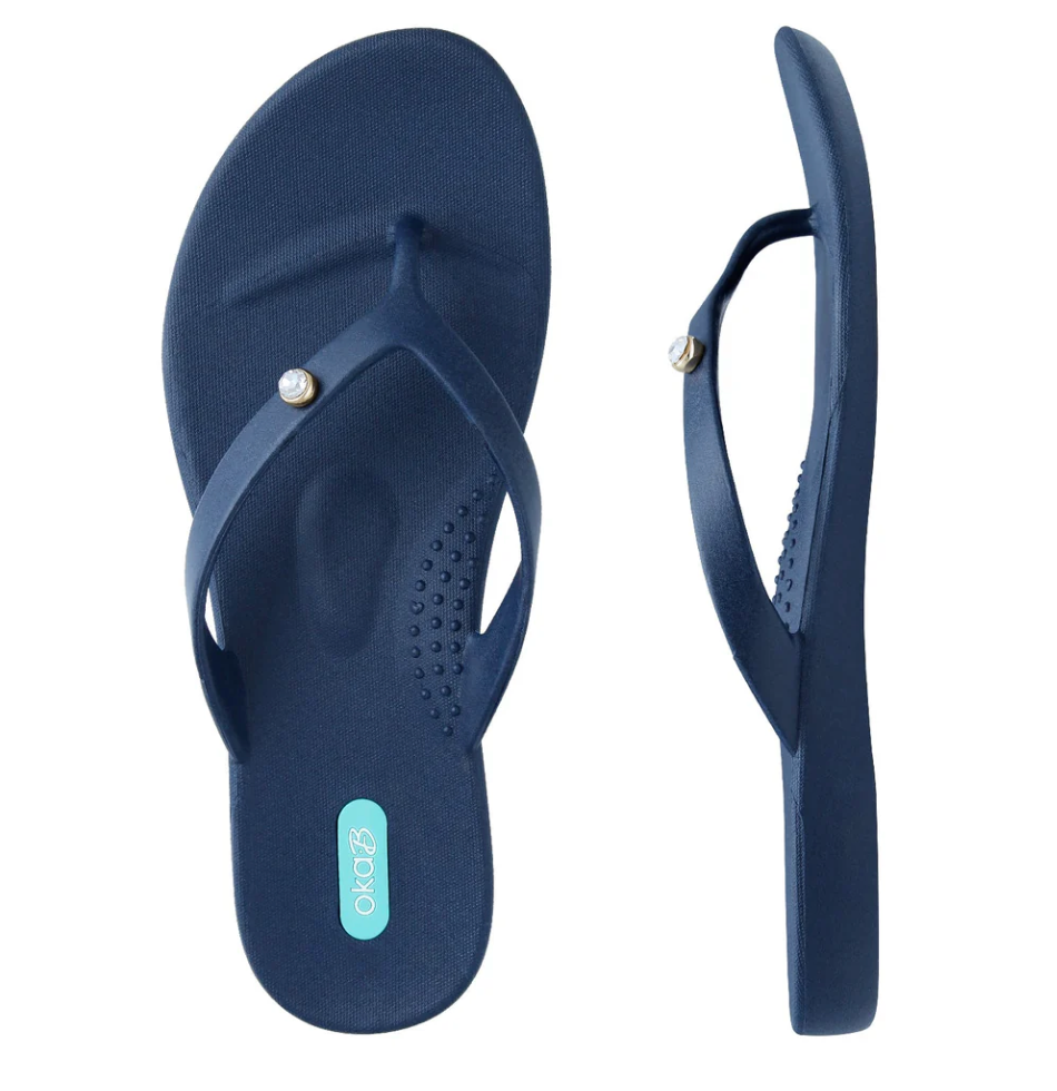 Millie Charmed Sandals w/ Diamond Charm by Oka B - Saphirre